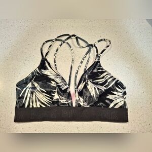 PINK Victoria's Secret Black and White Sports Bra